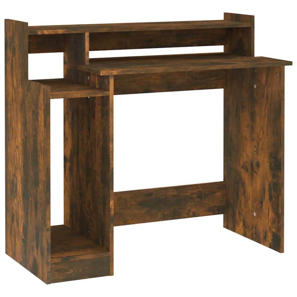 Vidaxl bureau met led-verlichting 97x45x90 cm hout gerookt eikenkleur