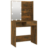 Vidaxl kaptafel met led-verlichting 74,5x40x141 cm gerookt eikenkleur