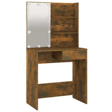 Vidaxl kaptafel met led-verlichting 74,5x40x141 cm gerookt eikenkleur