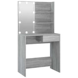 Vidaxl kaptafel met led-verlichting 74,5x40x141 cm grijs sonoma eiken