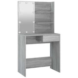 Vidaxl kaptafel met led-verlichting 74,5x40x141 cm grijs sonoma eiken