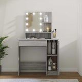 Vidaxl kaptafel met led 86,5x35x136 cm grijs sonoma eikenkleurig