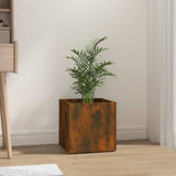 Vidaxl plantenbak 40x40x40 cm bewerkt hout gerookt eikenkleurig