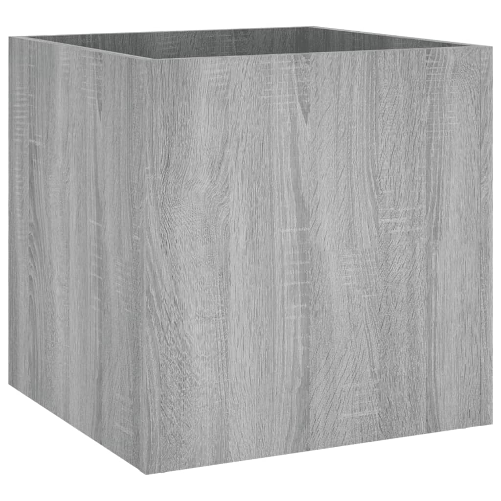 Vidaxl Planter Big 40x40x40 cm Predelani leseni sivi Sonoma Oak