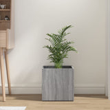 Vidaxl Planter Big 40x40x40 cm Predelani leseni sivi Sonoma Oak