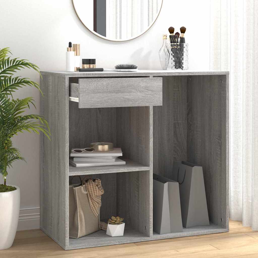 Vidaxl cosmeticakast 80x40x75 cm bewerkt hout grijs sonoma eikenkleur