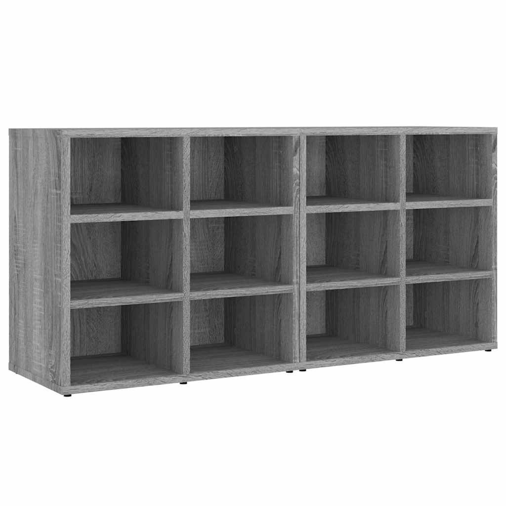 Vidaxl schoenenkasten 2 st 52,5x30x50 cm grijs sonoma eikenkleurig