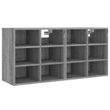Vidaxl schoenenkasten 2 st 52,5x30x50 cm grijs sonoma eikenkleurig