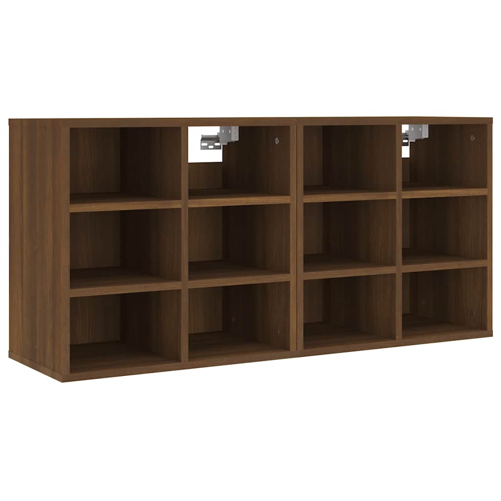 Vidaxl schoenenkasten 2 st 52,5x30x50 cm bruin eikenkleur