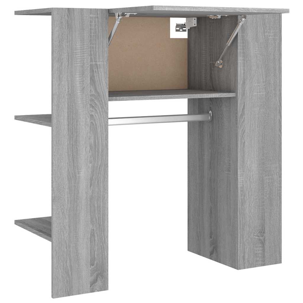 Vidaxl halmeubel 97,5x37x99 cm bewerkt hout grijs sonoma eikenkleurig