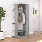 Vidaxl halmeubel 97,5x37x99 cm bewerkt hout grijs sonoma eikenkleurig