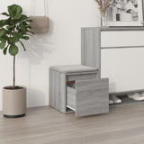 VidaXL Opbergbox met lade 40,5x40x40 cm bewerkt hout grijs sonoma eik