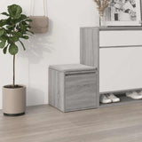 Vidaxl opbergbox met lade 40,5x40x40 cm bewerkt hout grijs sonoma eik