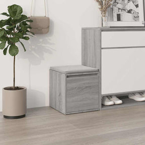 Vidaxl opbergbox met lade 40,5x40x40 cm bewerkt hout grijs sonoma eik