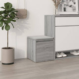 VidaXL Opbergbox met lade 40,5x40x40 cm bewerkt hout grijs sonoma eik