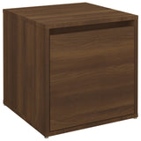 Vidaxl opbergbox met lade 40,5x40x40 cm bewerkt hout bruin eikenkleur