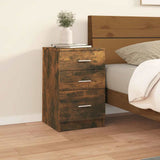 Vidaxl nachtkastje 40x40x63 cm bewerkt hout gerookt eikenkleurig