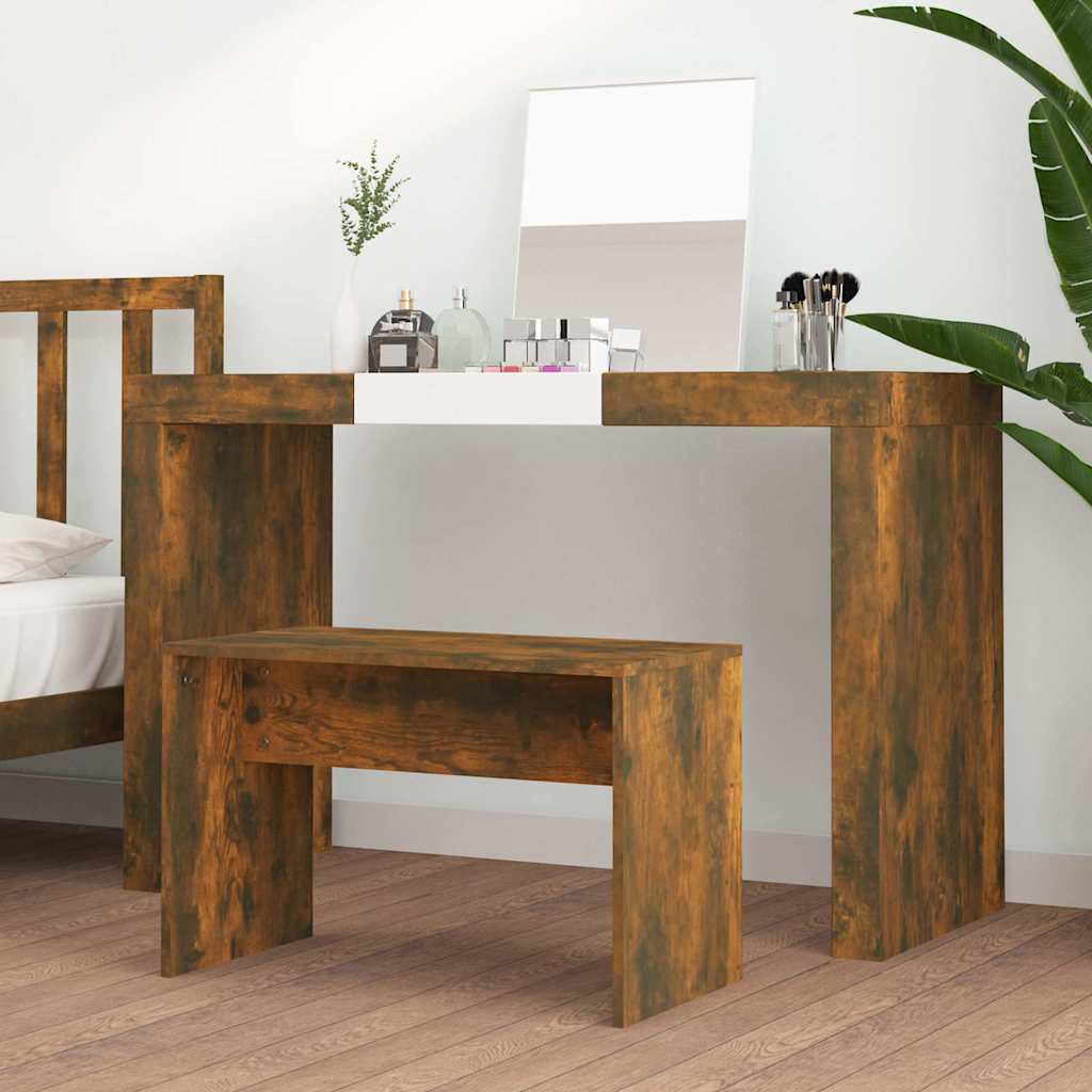 Vidaxl kaptafelkruk 70x35x45 cm bewerkt hout gerookt eikenkleurig