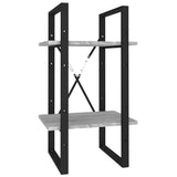 Vidaxl boekenkast 2-laags 40x30x70 cm bewerkt hout grijs sonoma eiken
