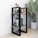 Vidaxl boekenkast 2-laags 40x30x70 cm bewerkt hout grijs sonoma eiken