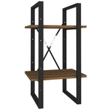 Vidaxl boekenkast 2-laags 40x30x70 cm bewerkt hout bruin eikenkleur