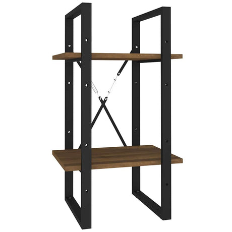 Vidaxl boekenkast 2-laags 40x30x70 cm bewerkt hout bruin eikenkleur