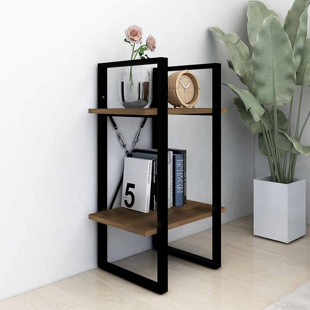 Vidaxl boekenkast 2-laags 40x30x70 cm bewerkt hout bruin eikenkleur