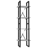 Vidaxl boekenkast 4-laags 40x30x140 cm bewerkt hout grijs sonoma eiken