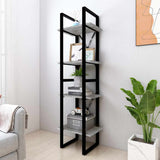 Vidaxl boekenkast 4-laags 40x30x140 cm bewerkt hout grijs sonoma eiken