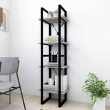 Vidaxl boekenkast 4-laags 40x30x140 cm bewerkt hout grijs sonoma eiken