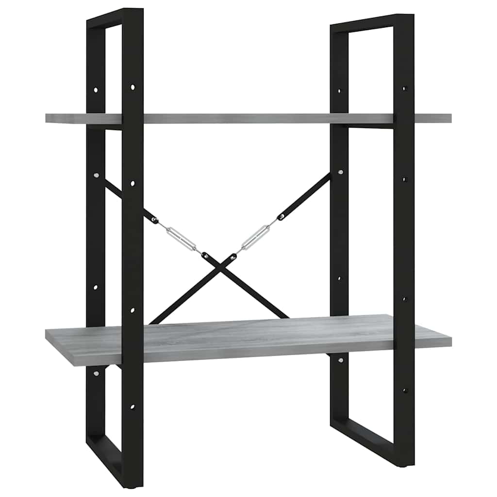 Vidaxl boekenkast 60x30x70 cm bewerkt hout grijs sonoma eikenkleurig