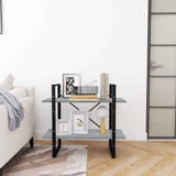 Vidaxl boekenkast met 2 schappen 80x30x70 cm bewerkt hout grijs sonoma