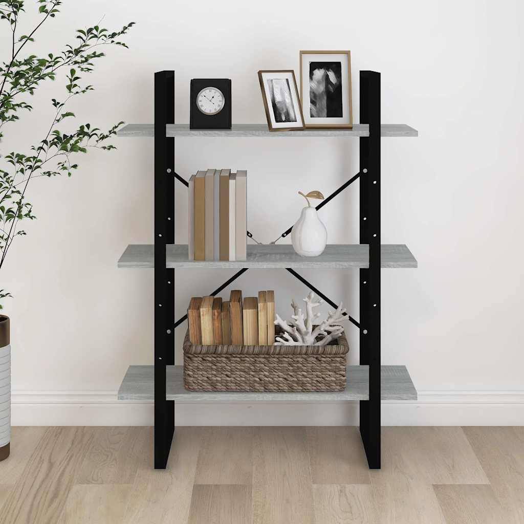Vidaxl boekenkast 80x30x105 cm bewerkt hout grijs sonoma eikenkleurig