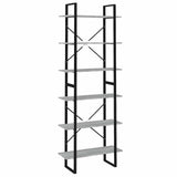Vidaxl hoge kast 80x30x210 cm bewerkt hout grijs sonoma eikenkleurig