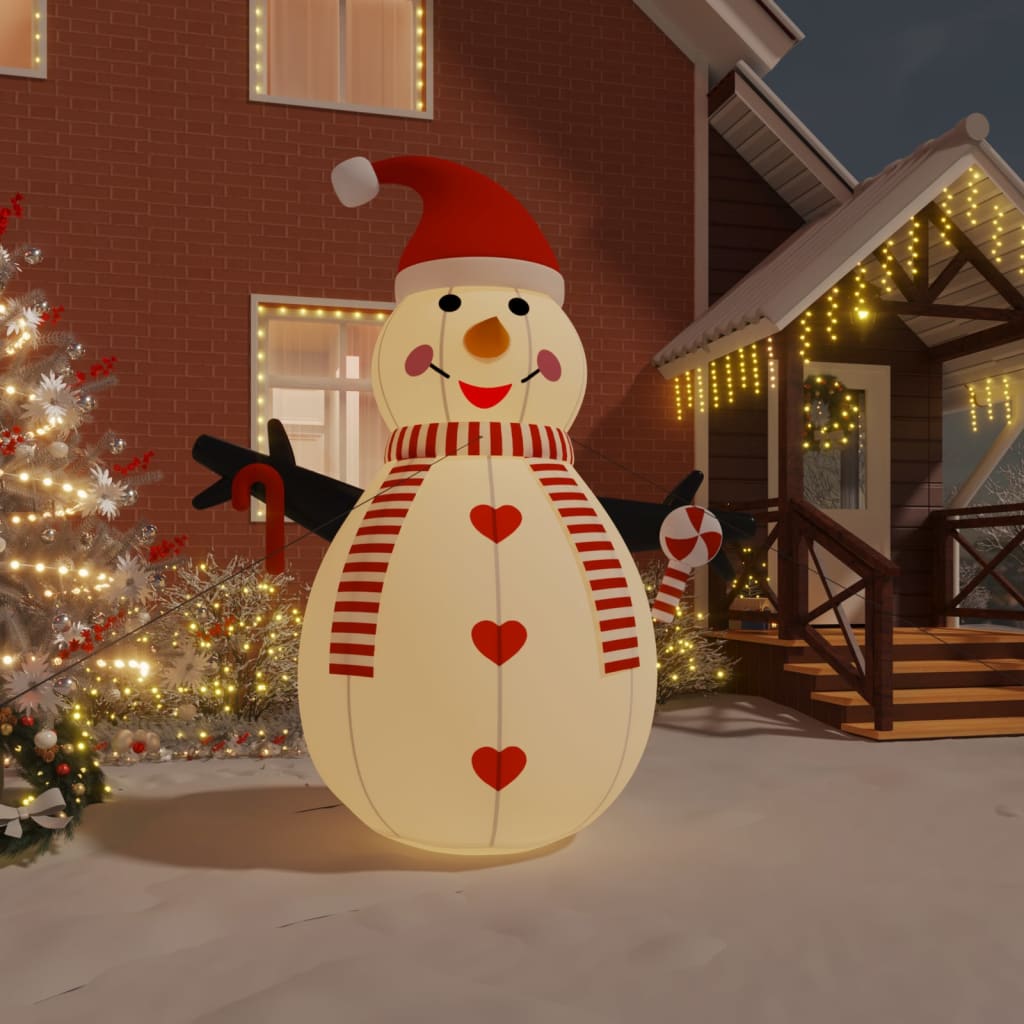 Vidaxl Snowman napihljiv z LED 300 cm