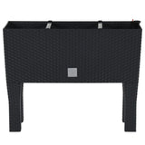 Vidaxl Planter hevet 60x25x46 cm PP Rattan Anthracite -farget