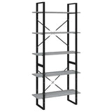 Vidaxl boekenkast 80x30x175 cm bewerkt hout grijs sonoma eikenkleurig