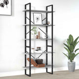 Vidaxl boekenkast 80x30x175 cm bewerkt hout grijs sonoma eikenkleurig