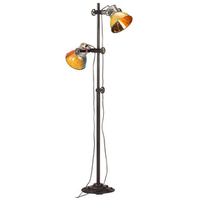 Vidaxl vloerlamp met 2 lampenkappen e27 meerkleurig