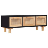 Vidaxl salontafel 80x40x30 cm bewerkt hout en grenenhout zwart