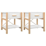 Vidaxl nachtkastjes 2 st 42x38x45 cm bewerkt hout wit