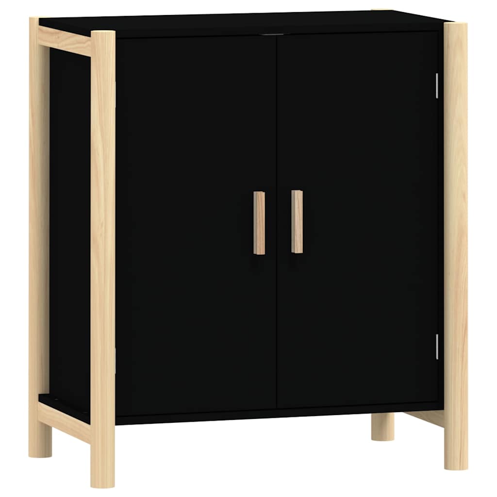 Vidaxl dressoir 62x38x70 cm bewerkt hout zwart