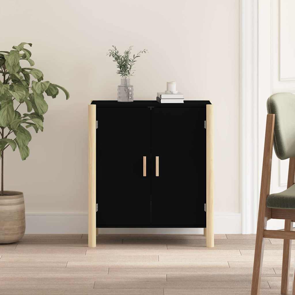 Vidaxl dressoir 62x38x70 cm bewerkt hout zwart