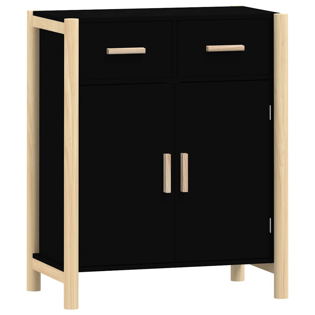Vidaxl dressoir 62x38x75 cm bewerkt hout zwart