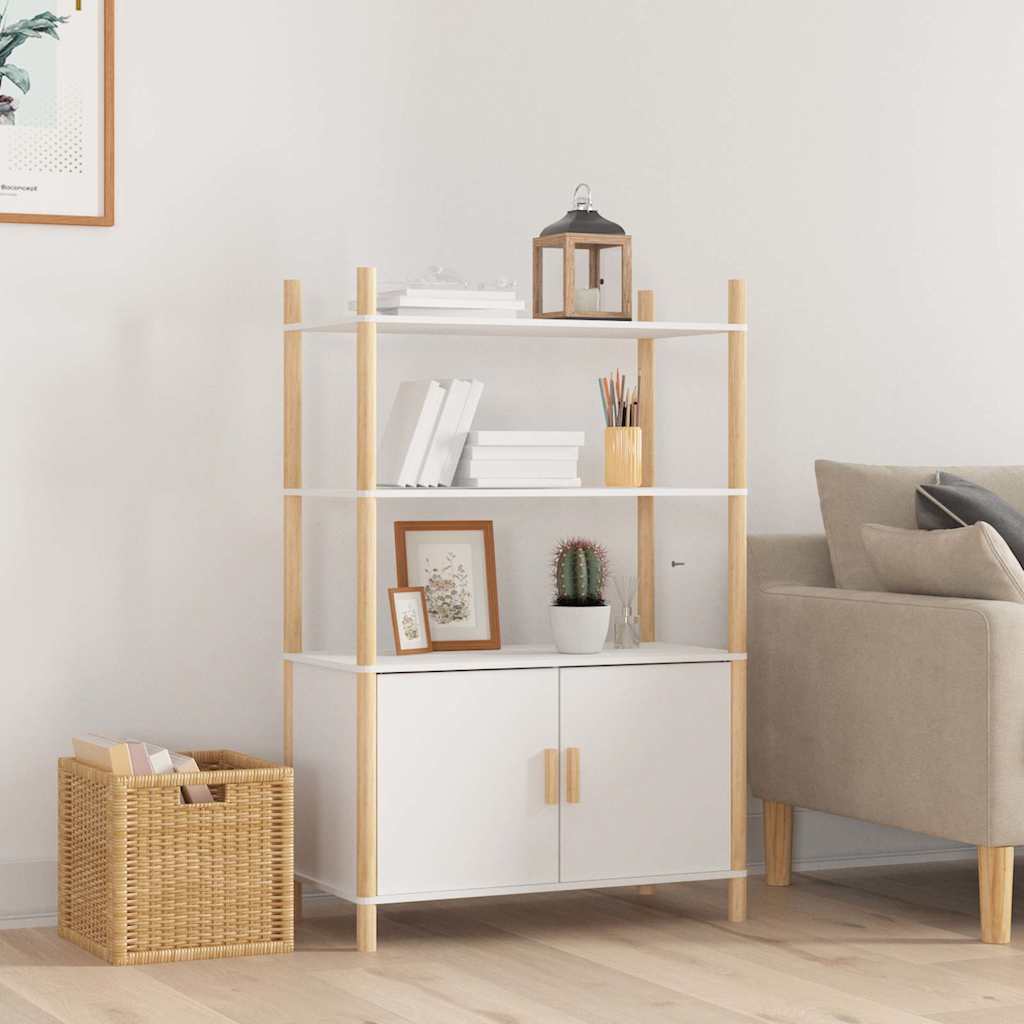 Vidaxl hoge kast 80x40x121 cm bewerkt hout wit