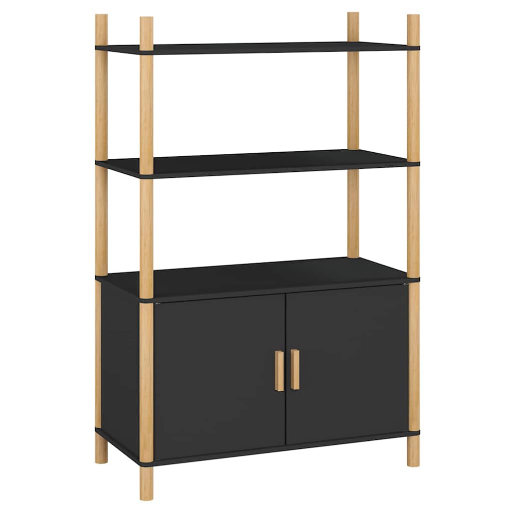 Vidaxl hoge kast 80x40x121 cm bewerkt hout zwart