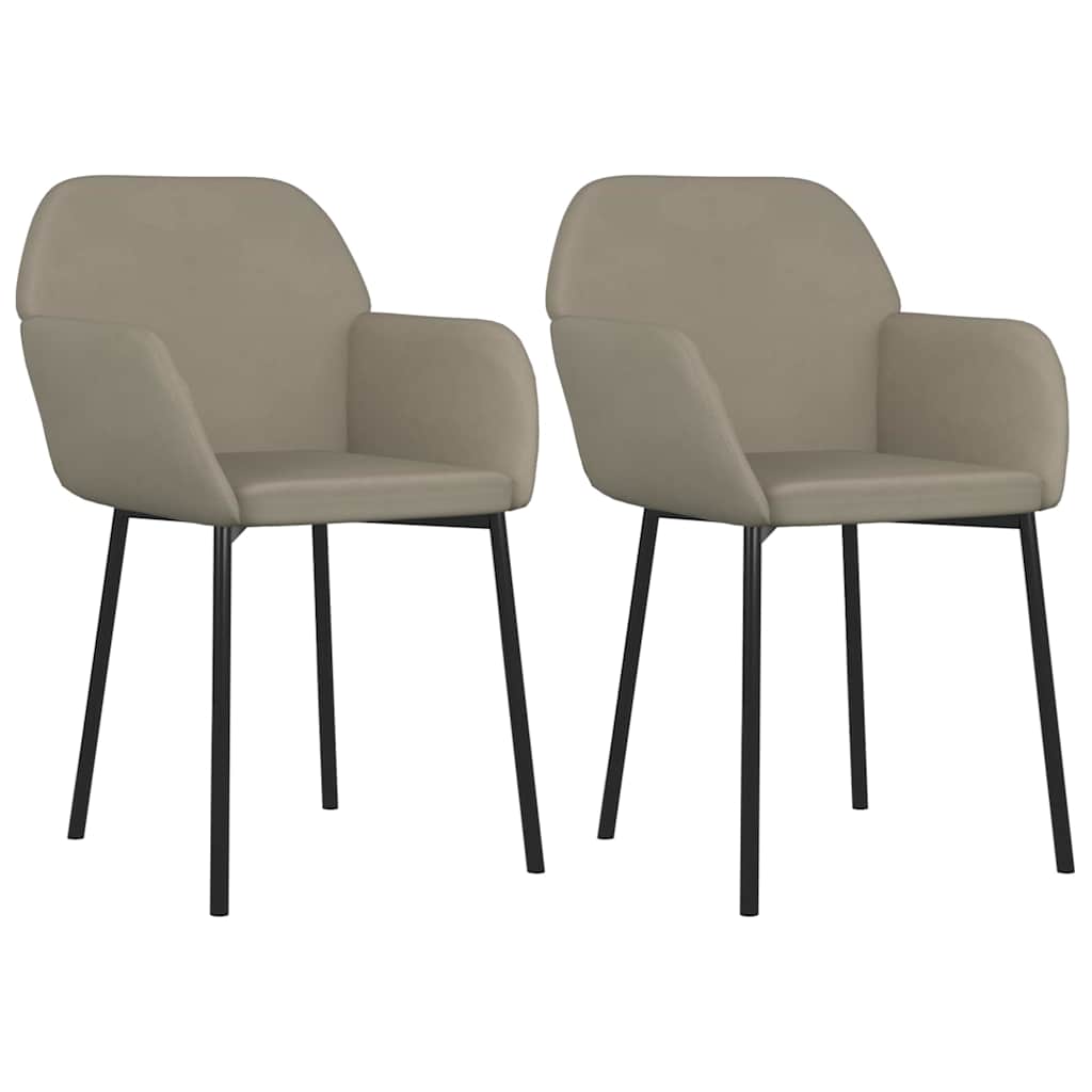 Vidaxl eetkamerstoelen 2 st fluweel lichtgrijs