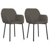 Vidaxl eetkamerstoelen 2 st fluweel donkergrijs