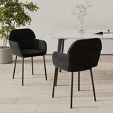 Vidaxl eetkamerstoelen 2 st fluweel zwart