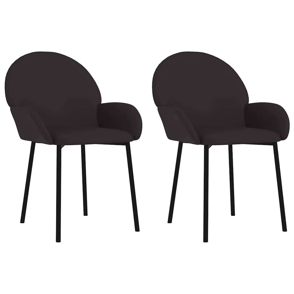 Vidaxl eetkamerstoelen 2 st kunstleer zwart